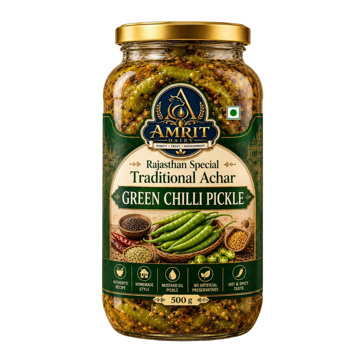 Green Chilli Achar